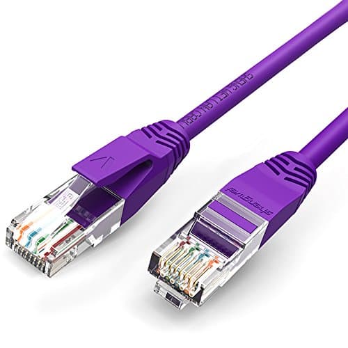 Shengwei Cat5e Ethernet Cable Gigabit Lan Network RJ45 High Speed Patch Cord Made of Oxygen-free Copper for Switch, Router, Modem, Patch Panel (32 Feet/10 Meter) Purple