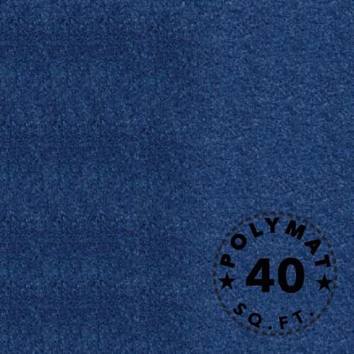 Polymat Audio 10 ft Long by 4ft Wide Royal Blue Car Sub Woofer Speaker Box, DJ Enclosure Latex Backed Carpet and Trunk Liner