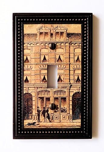 Cafe Society Light Switch Cover in Brushed Silver