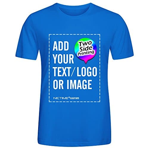 Personalized Custom T Shirts Design Your Own Picture or Text Printed Two Sides
