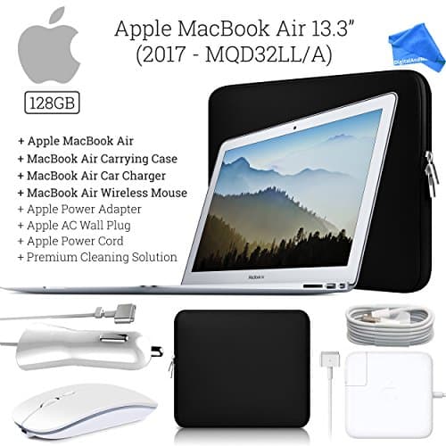Apple 13.3" MacBook Air ON-THE-GO BUNDLE, (MQD32LL/A - Mid-2017 - Newest Version) (128GB (MQD32LL/A)) + DigitalAndMore Microfiber Cleaning Cloth