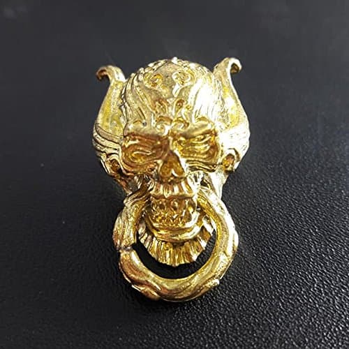 Season Change Garo Solid Brass Gold Biker Skull Wallet Chain Safety Hardware Handle Joint Chain Connector O-Ring Leather DIY Leathercraft Screw Back