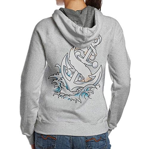 Dfg1g Dfgg Splash Anchor Fleece Pullover Hoodies Oversized Sweater reg and Plus Size Sweatshirts Medium Ash
