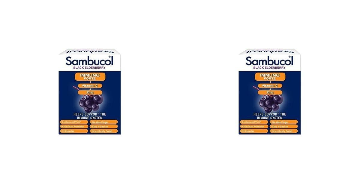 (2 PACK) - Sambucol Immuno Forte Capsules | 30s | 2 PACK - SUPER SAVER - SAVE MONEY