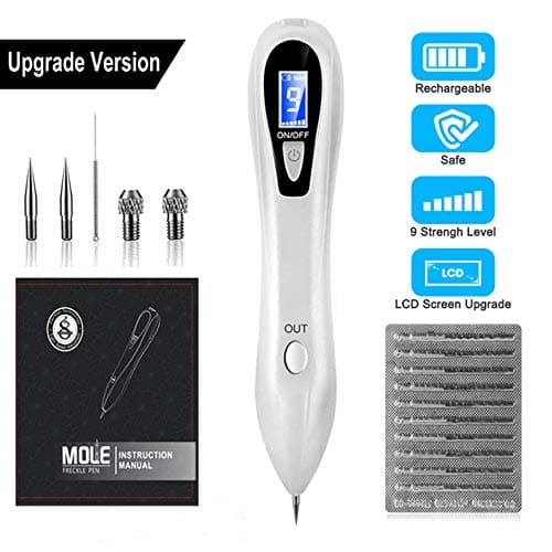 Dark Spot Remover Adjustable 9-Levels USB Rechargeable With Replaceable Needles 30 Fine Needles, 2 Coarse Needles