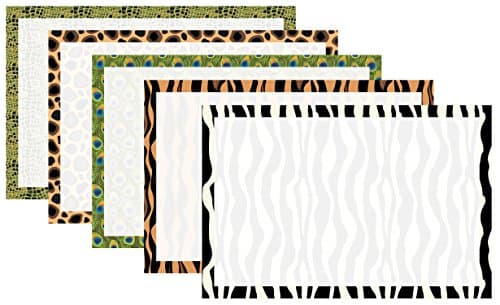 Debra Dale Designs - 4" x 6" Unlined Index Cards With Wild Side Border - 200 Cards - Premium 140# Heavy Thick Index Card Stock