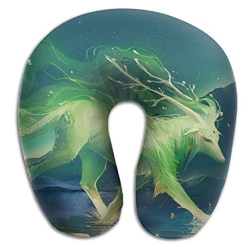 Creative Anime Fantasy Fox Design Comfortable U Shaped Neck Pillow Soft Neck Support Pattern Pillow For Rest,Travel,Car,Airplane,Bed,Sofa