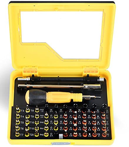 Electrobot 53 in 1 Precision Screwdriver Tools Set for Rc Pc Mobile Car (Yellow)