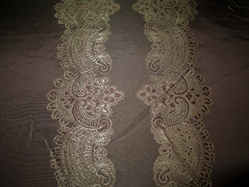 Swatch Sample Fabric Robert Allen Beacon Hill Le Reve Sable Silk Embroideredd Drapery II12