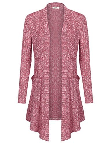 Vivilli Women's Comfy Soft Long Sleeve Open Front Drape Cardigan Sweater