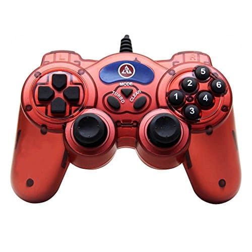 Jibrael wired USB joypad game pad JOYSTICK controller with double shock RED