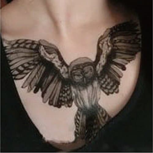 Owl Temporary Tattoo, Tattoo, Temporarytattoo