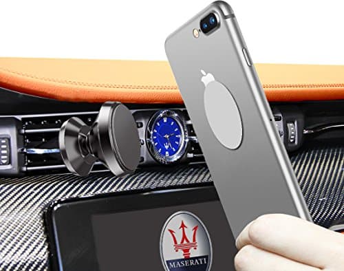 Universal Pop Socket Air Vent Magnetic Car Mount Phone Holder With Fast Swift-Snap Technology, With Adhesive Mount's Metal Plates For iPhone X/8/8Plus/7/7Plus, Samsung Galaxy Sony LG Huawei And More