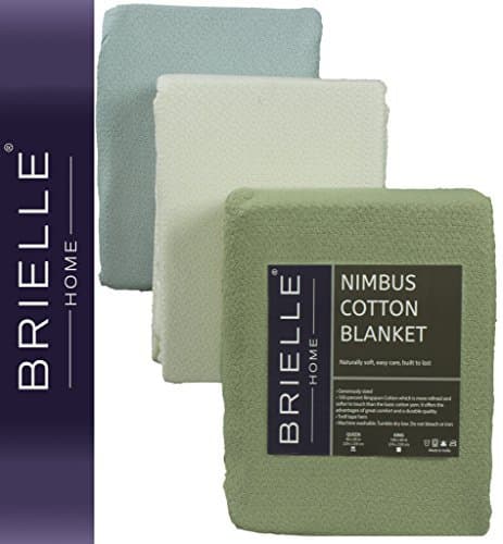 Brielle Nimbus Cotton Blanket King Sage