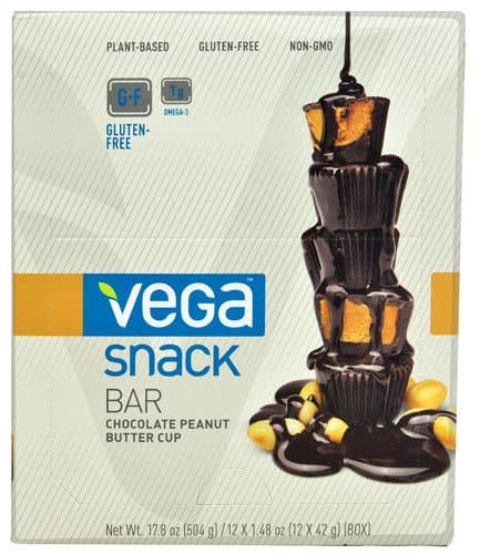 Vega Snack Bar Chocolate Peanut Butter Cup -- 12 Bars