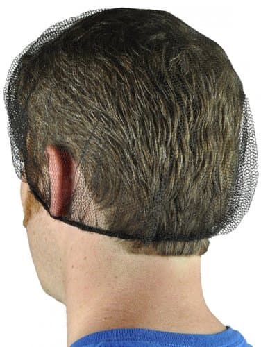 Shield Safety 18"~24" Nylon Hair Net Cap White/Black for Medical Food Service (24" Black)