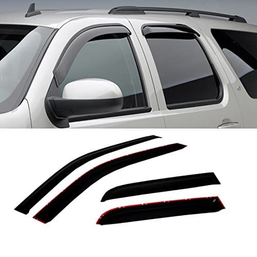 VioGi 4pcs Dark Smoke Outside Mount Style Sun Rain Guard Vent Shade Window Visors Fit 97-15 Ford Expedition / 98-15 Lincoln Navigator