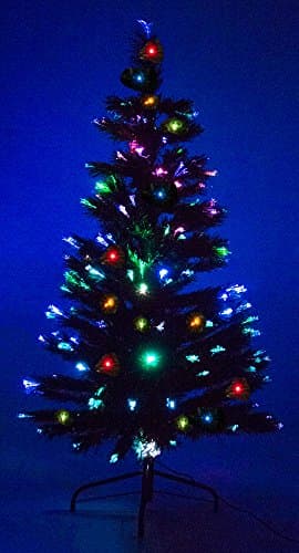 6-foot Fiber Optic Green Christmas Tree w/ 200 Multi-Color Lights & Stand