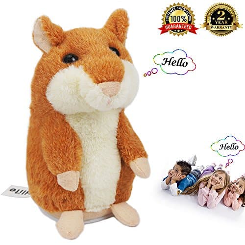 Electronic Hamster Talking Back Toy Repeats What You Say Hamster Repeats Talking Hamster Mimicry Pet for Christmas Gifts and Birthday Present ( Brown Color )