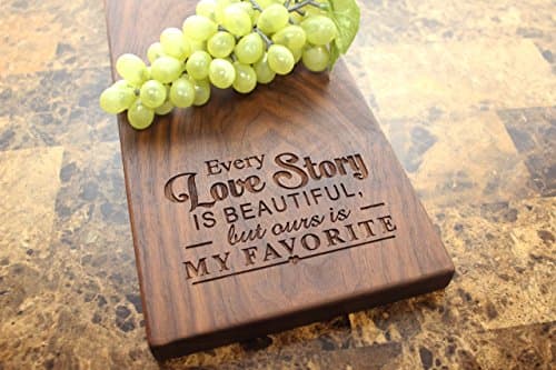 Couple Personalized Walnut Cheese Board - Cheese Plate, Serving Platter, Bridal Shower, Wedding Gift, Anniversary Gift, Engagement Gift, Gift for Couple. #921