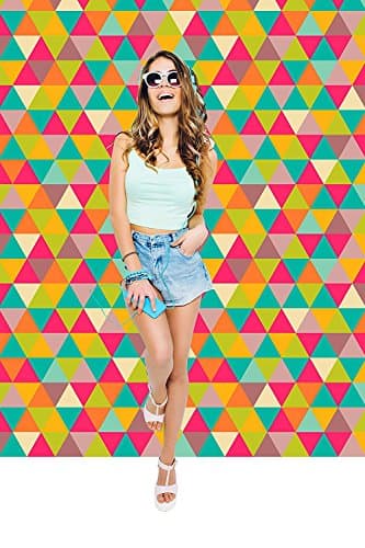 Removable Wallpaper Mural Peel & Stick Abstract Geometric Triangle (26W X 78H Inches)
