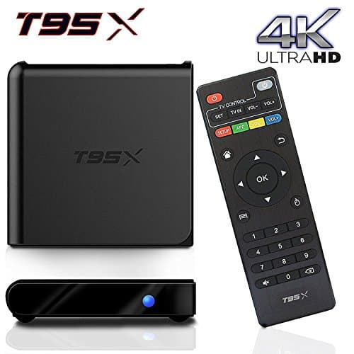 BPSMedia T95X 4K Amlogic S905 Set Top TV Box Android 5.1 Lollipop OS KODI XBMC Quad Core Google Streaming Media Player 2GB/8GB with WiFi HDMI DLNA + I8 Mini Wireless Keyboard