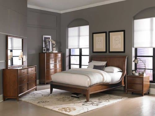 Kasler 4 PC Eastern King Bedroom Set by Homelegance in Medium Walnut
