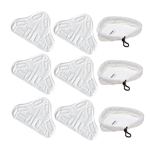 Winomo Replacement Microfiber Pads for H2O X5 Vax S2 Steam Mop 9-pack White