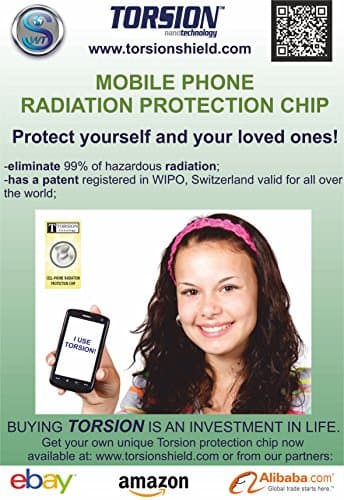 Proven 99% Anti Radiation Protector Shield for Smartphone/iPhone/All Mobile Phones,EMF Protection Cell Phone,Patented in Switzerland,EMR Neutralizer Sticker Chip,Transforms from Negative to Positive