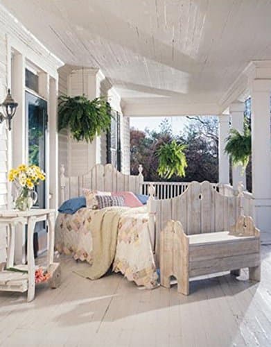 Uwharrie Chair Co N143-19-Hunter-Dist-Pine Storage Bench, Hunter-Distressed