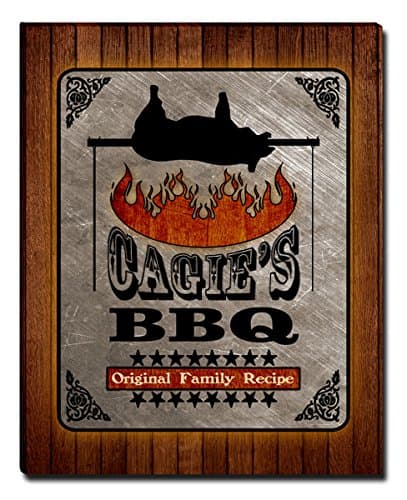 Cagie's Barbecue BBQ Gallery Wrapped Canvas Print