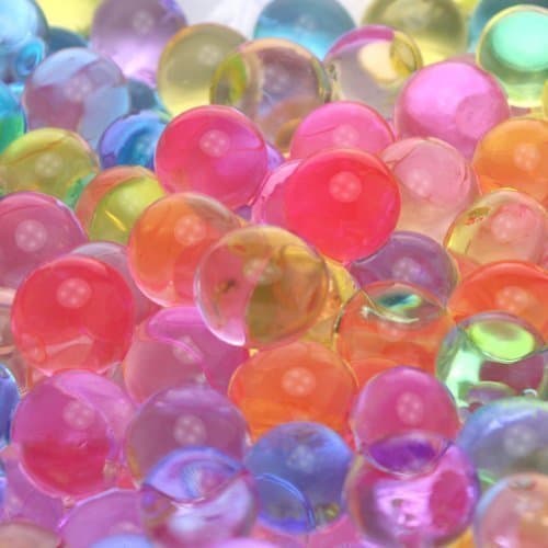 MarvelBeads Water Beads Gel Pearls- 12 Color Rainbow Mix- Makes 3-4 gallons of Beads when fully absorbed- Great for Wedding decor, Home decor, Vase filler, and as a toy. (5000 beads (60g))