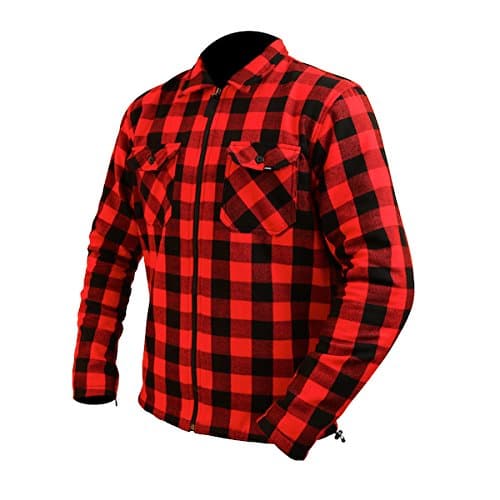 Aramid Black/Red Check Riding Shirt (Large)