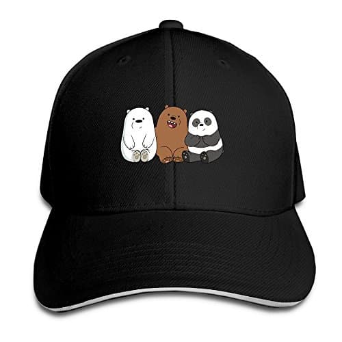 Huajsu We-Bare-Bears Men's Design Flat Hat Baseball Cap Hip-Hop Peaked Cap For Four Seasons