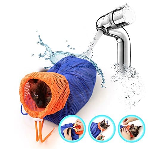 AKINO Cat bath bag Head Wrap Anti-bite Cat Washing Bag For Cat Care - Cutting nail - Cleaning Ear - Medicine feeding - Injection medium Size