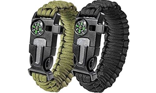 Paracord Survival Bracelet - Twin Pack