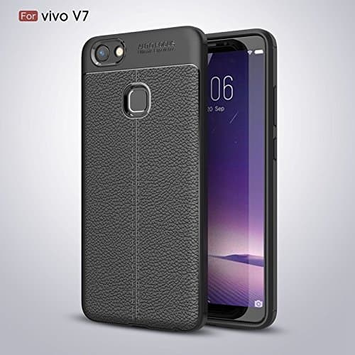 ikazen Soft Silicone TPU Flexible Auto Focus Shock Proof Back Cover For ViVo V7 (Black)