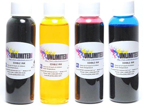 Edible Ink for Canon printers Kit Refill 4 Pack, 2 oz