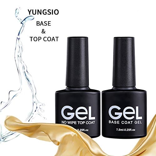 7.5ml Base Gel and Top Coat Gel Varnish Set YUNGSIO UV LED Soak Off Long Lasting Gel Polish