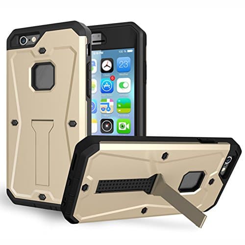 Dramhk iPhone 6/6S Case,Heavy Duty Hybrid Armor Tank Stand Case With Built in Screen Protector for iPhone 6/6S 4.7"
