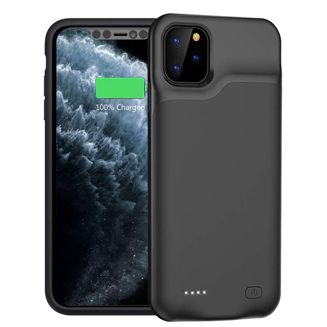 Battery Case for iPhone 11 Pro, 5200mAh Portable Protective Charging Case Compatible with iPhone 11 Pro (5.8 inch) Rechargeable Extended Battery Charger Case (Black)