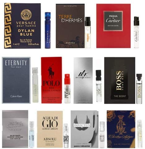 11 Men's Designer Fragrances Sample Vial