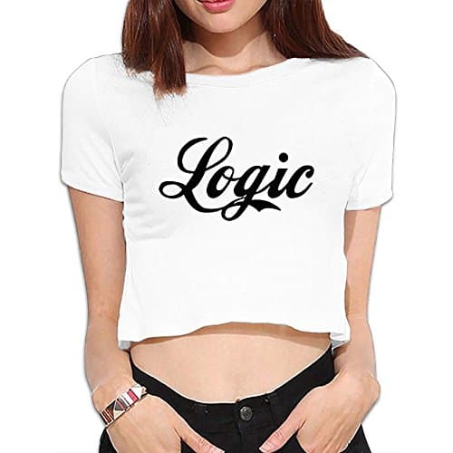 Logic RattPack Rap Hip Hop Women Basic Crop Top Midriff Tee Casual T Shirt Sports Yoga Shirts