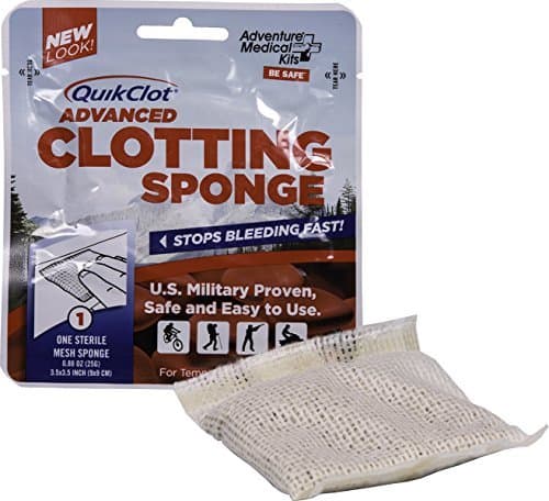 QuikClot Advanced Clotting Sponge, 0.88 oz (25g) 3.5 x 3.5 in by QuikClot