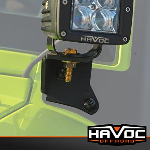 Havoc HPG-41-10209 Light Mount, Windshield Aux, Pair; 07-18 Jeep Wrangler JK/JKU
