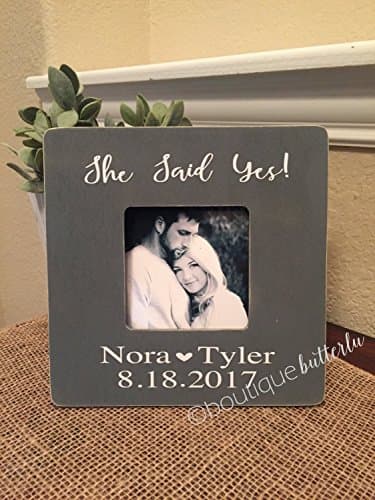 Engagement Gift - Personalized Engagement Frame - Wedding Gift - Wedding Frame - She Said Yes - We're Engaged