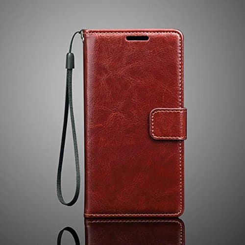 iPhone 7 Wallet Case with Extra Card & Cash Slots & Magnetic Flap, Anti-Slip PU Leather Cover TPU Casing for Apple iPhone 7 (Brown)