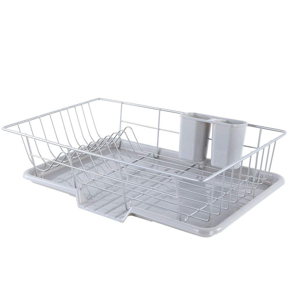 Ichiias Dish Drying Rack, Kitchen Sink Dish Plate Drying Rack Cutlery Holder Chopsticks Storage Basket