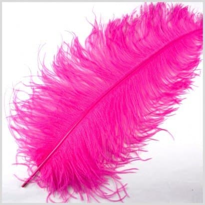1 Pc Large Ostrich Feather Plume 23"-28" (Top Quality) - HOT PINK