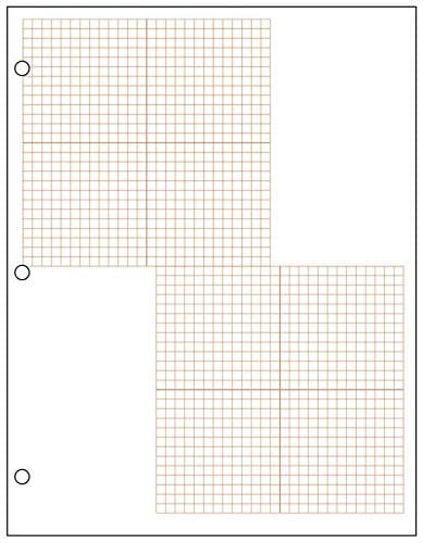 Geyer Instructional Products 150039 2 Grid Graph Paper, 1/8", Red (Pack of 500)